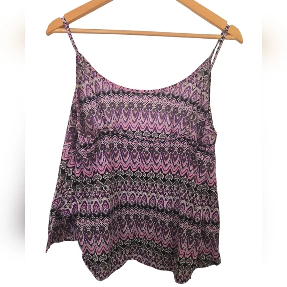 Bik Bok Cropped Baby Tank Purple and Black Size Medium - Picture 2 of 3